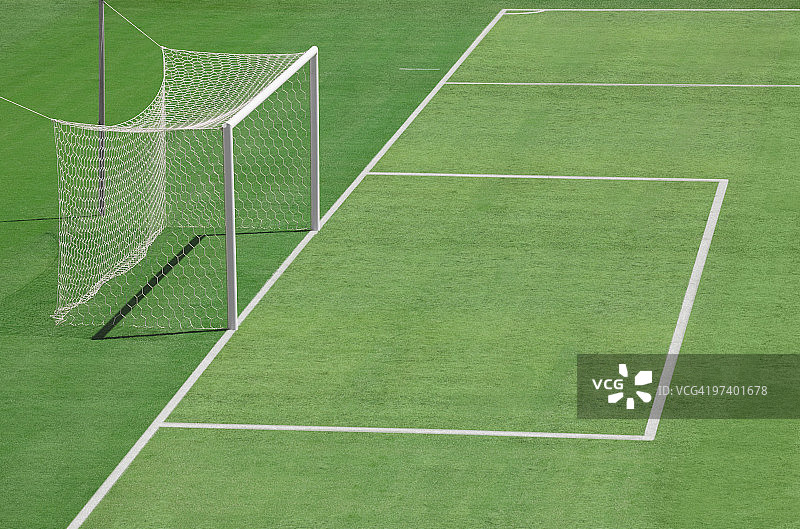 足球球门和足球场图片素材
