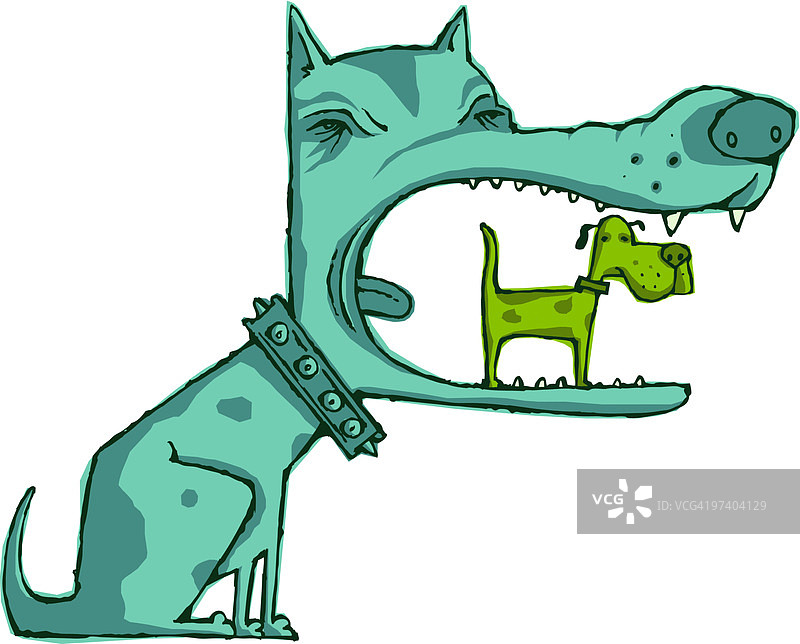 狗吃小狗图片素材