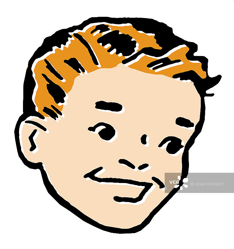 微笑男孩的肖像图片素材