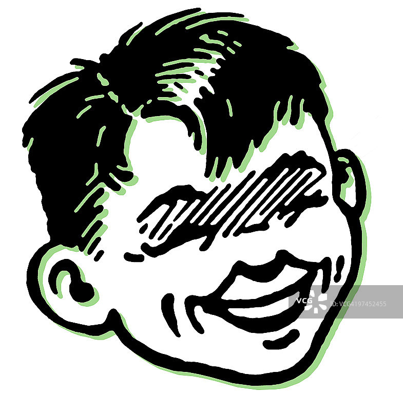 微笑男孩的肖像图片素材