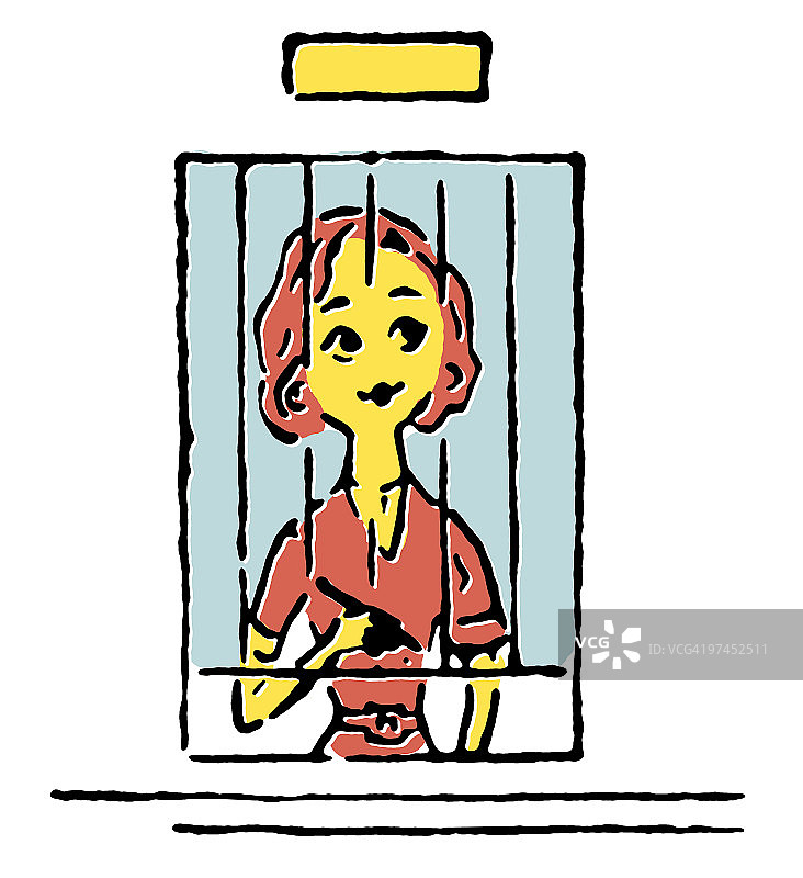 卡通风格的银行柜员图片素材