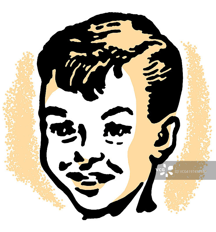 微笑男孩的肖像图片素材