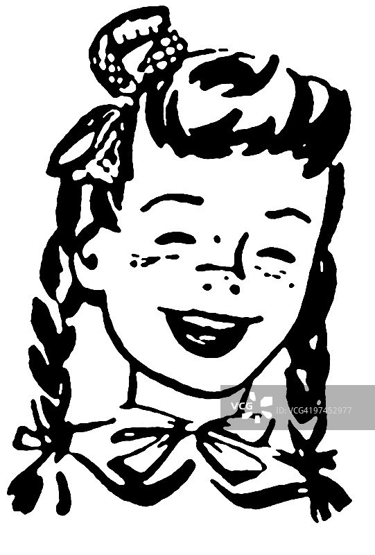 微笑女孩的肖像照图片素材