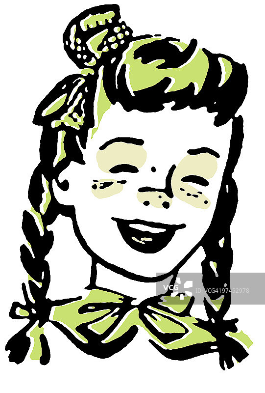 微笑女孩的肖像照图片素材