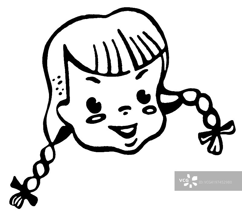 微笑女孩的肖像照图片素材