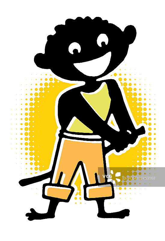 年轻男孩插画图片素材