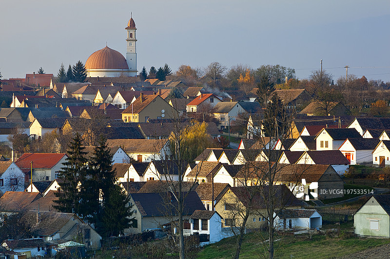 匈牙利巴兰尼亚州帕尔科尼亚古村图片素材