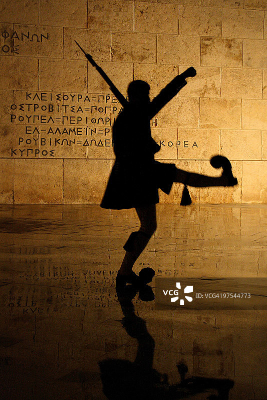 雅典的卫兵换岗仪式图片素材