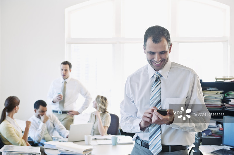 商人发短信图片素材