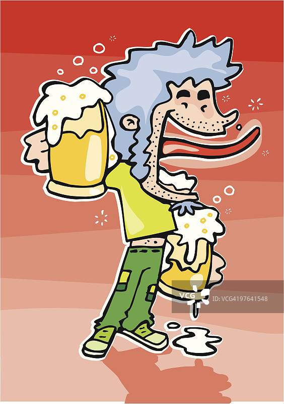 在派对上用啤酒敬酒的男人图片素材