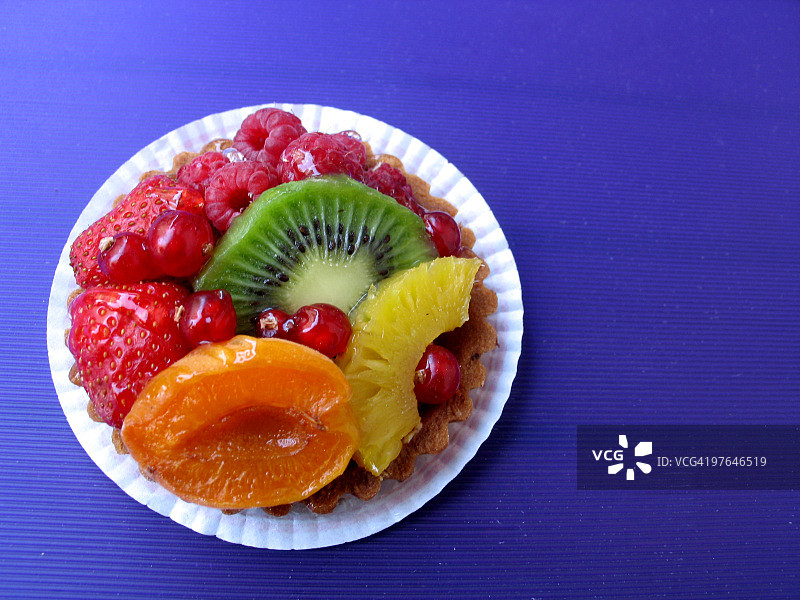 彩色水果挞（俯视）图片素材