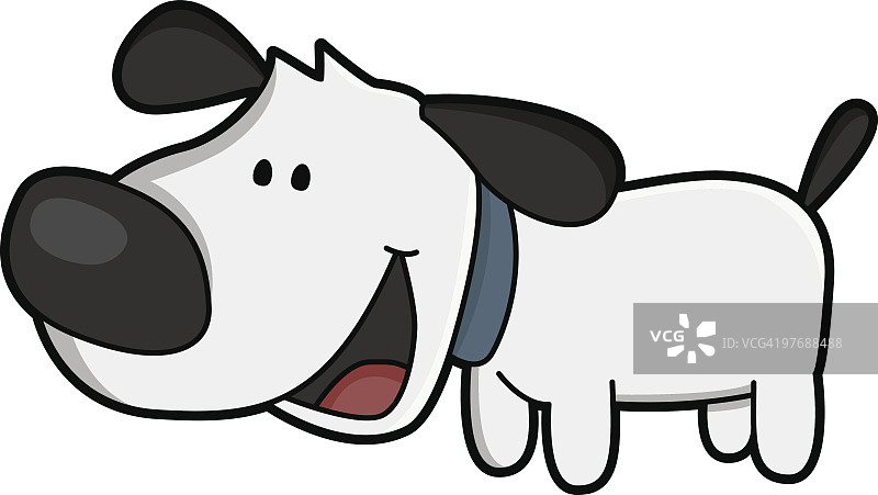 卡通狗吠叫图片素材