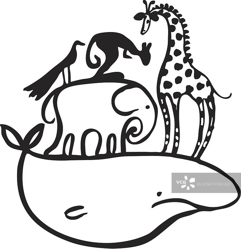 堆积起来的动物图片素材