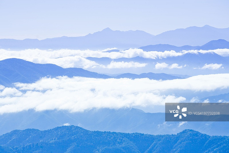 日本长野县松本市乘鞍岳南阿尔卑斯山风光图片素材