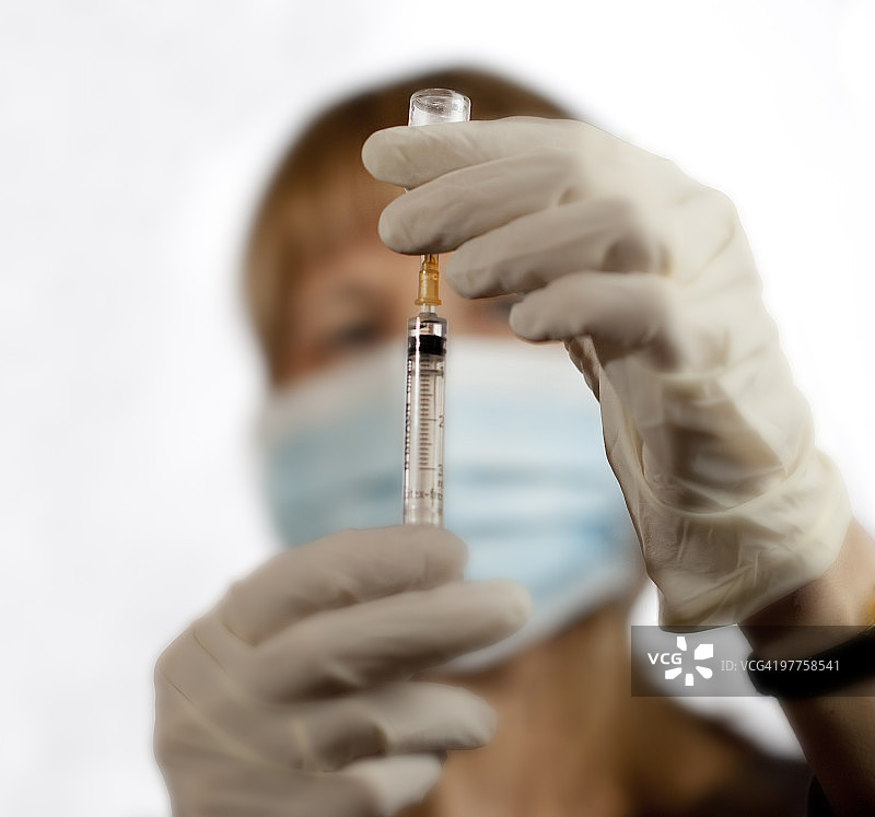 甲型H1N1流感疫苗接种图片素材