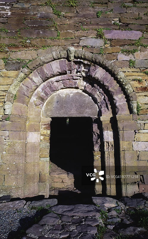 罗马式门廊细节图片素材