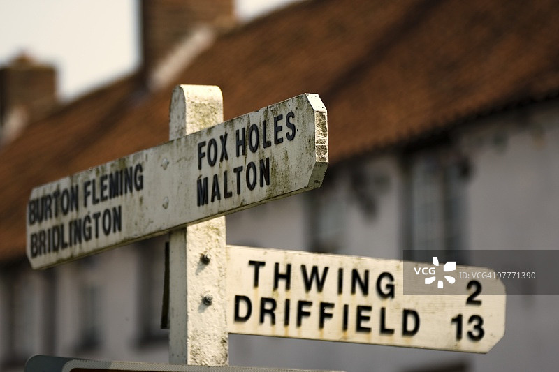 英国北约克郡路标图片素材