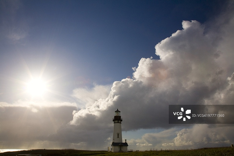 雅基纳角灯塔，美国俄勒冈海岸图片素材