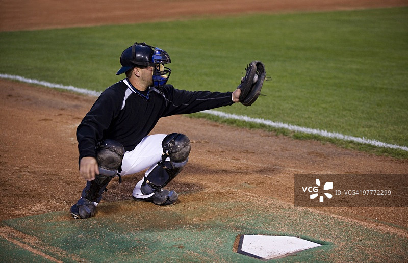 棒球比赛捕手图片素材