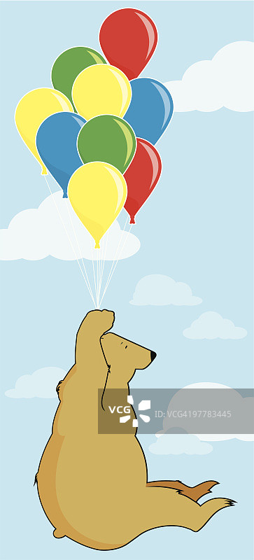 乘坐气球图片素材