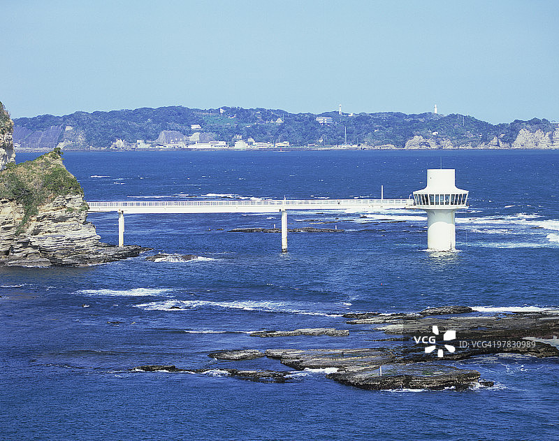 日本千叶胜浦观察水下塔图片素材