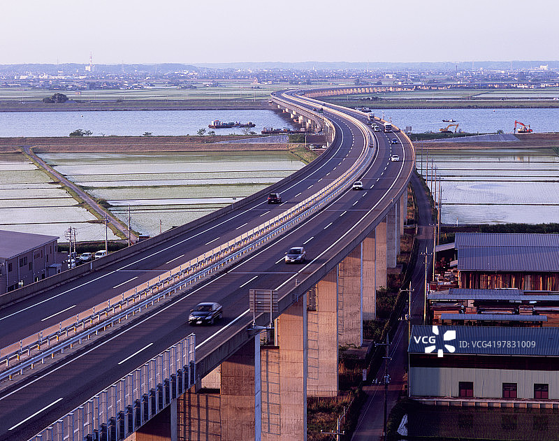 日本千叶县香取市东关东高速公路图片素材