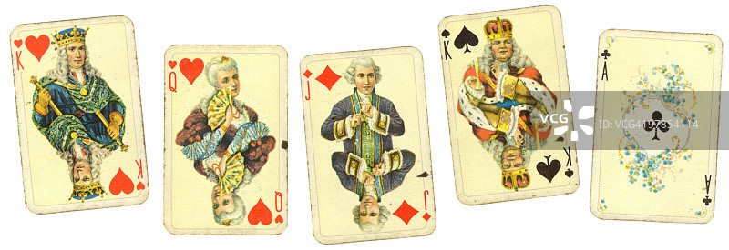 复古纸牌图片素材