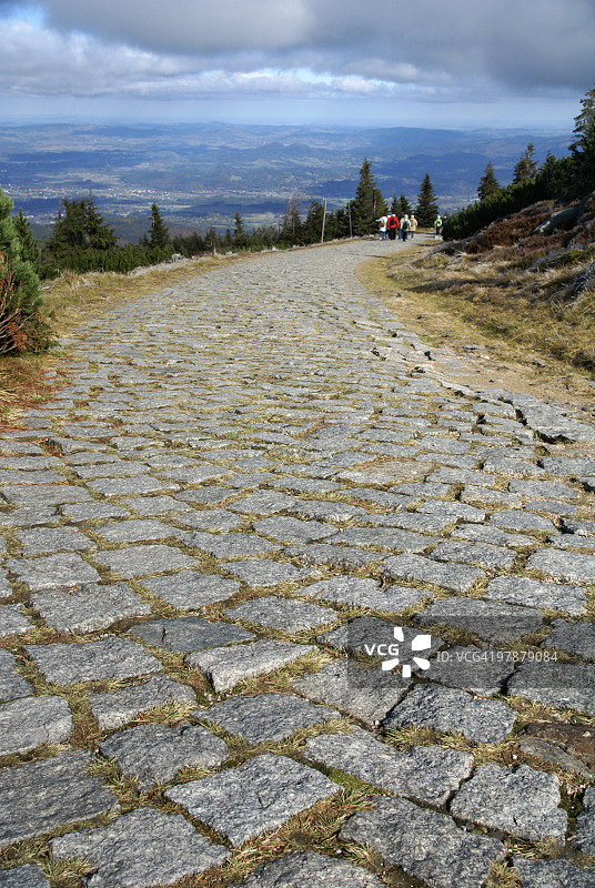 鹅卵石小路图片素材