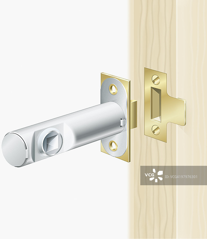 插销锁，一种门锁图片素材