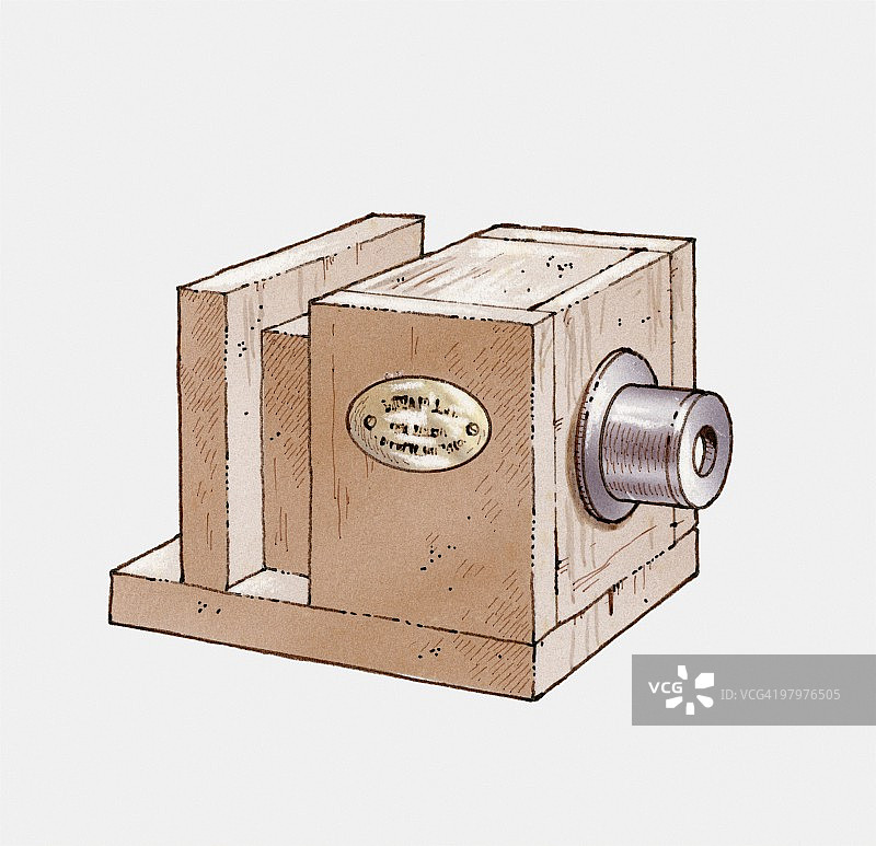 19世纪达盖尔相机插画图片素材