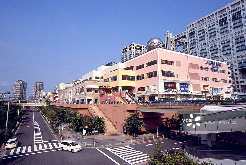 日本东京台场水之城和富士电视台图片素材