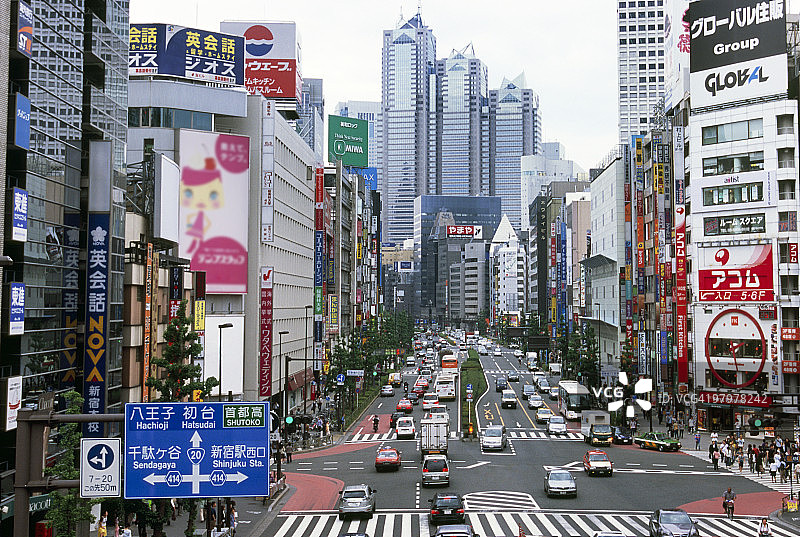 日本东京新宿城市风光图片素材
