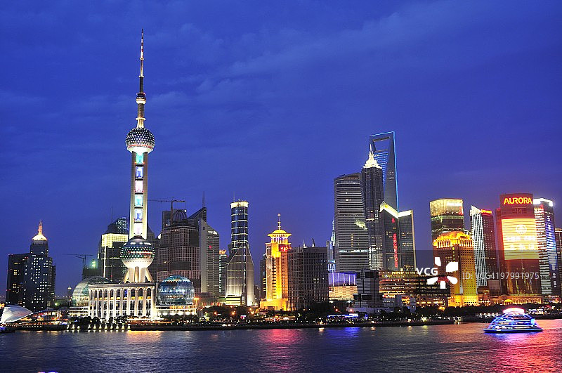 上海浦东夜景图片素材