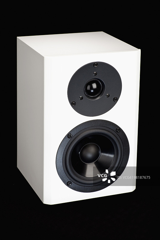 单只白色扬声器图片素材