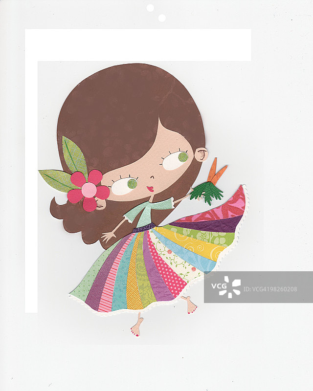 拿着胡萝卜的女孩图片素材