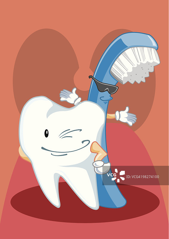 牙齿与牙刷介绍图片素材