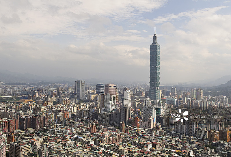 台北城市天际线图片素材