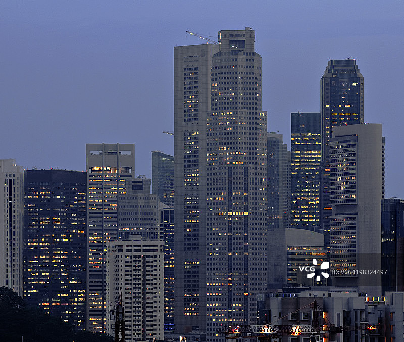 夜景摩天大楼图片素材