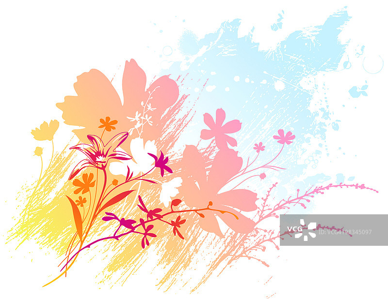 花卉飞溅图片素材