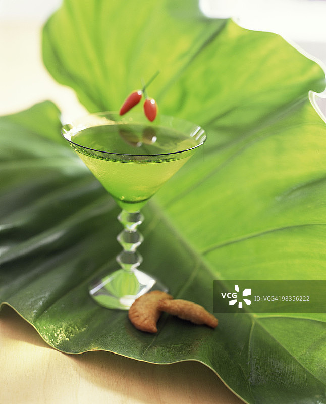 热带马提尼酒图片素材