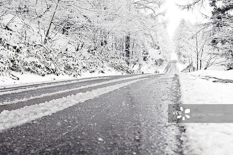 雪覆盖的道路图片素材