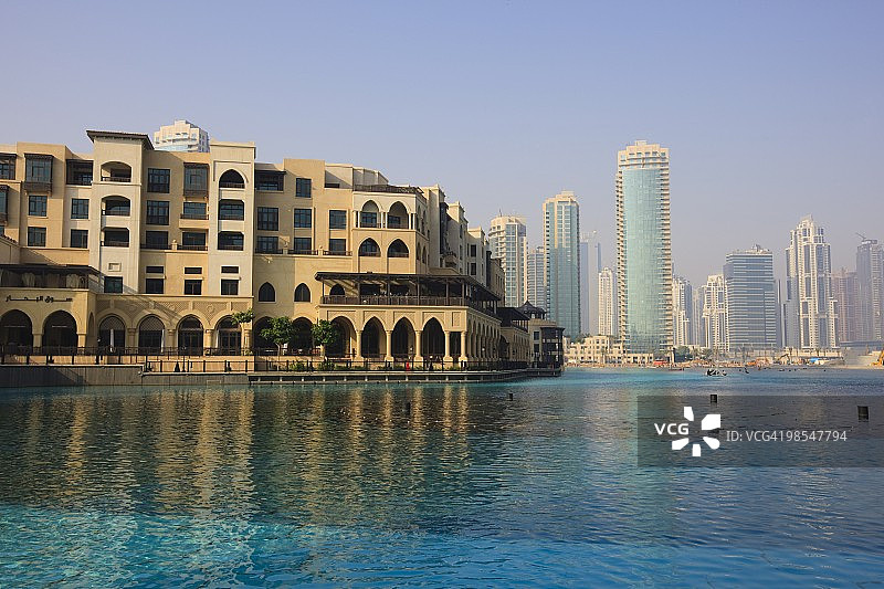 阿拉伯联合酋长国迪拜市中心Souk Al Bahar图片素材