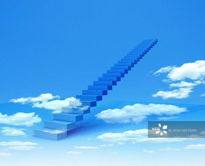 天空中的楼梯图片素材