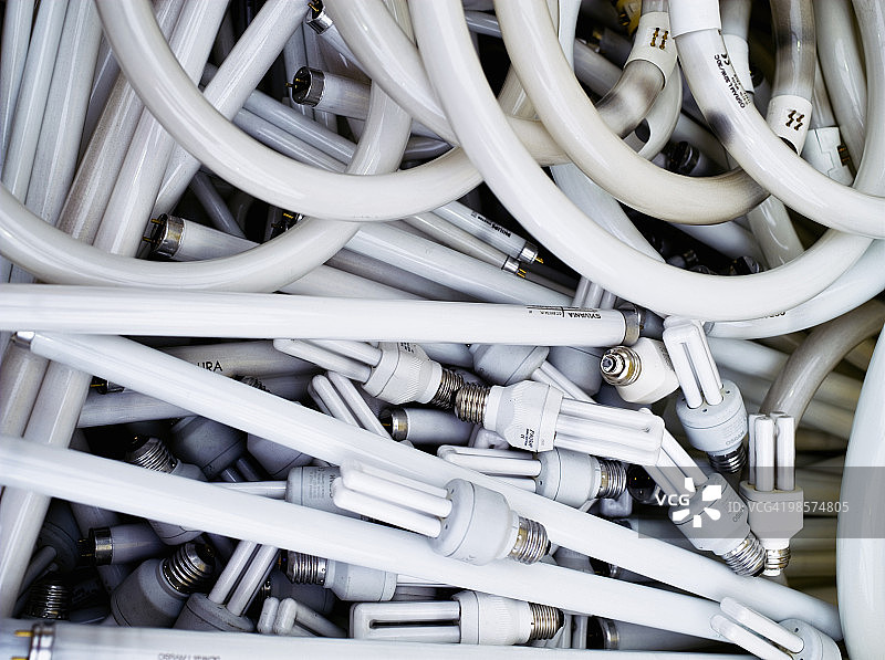 瑞典，一堆缠绕的条形灯图片素材