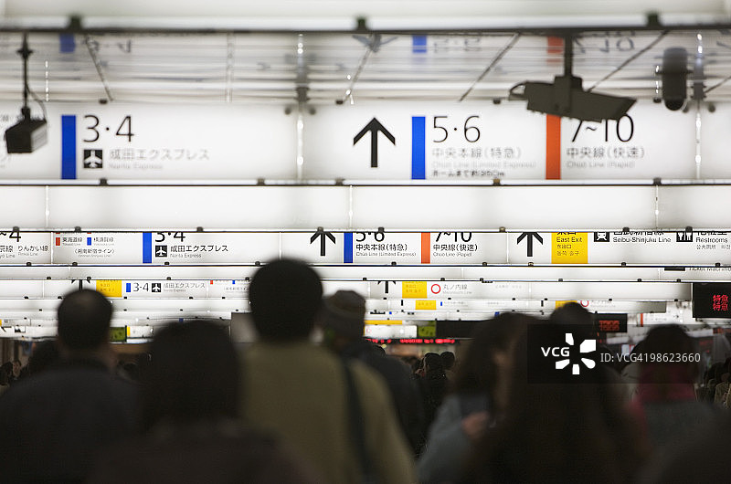 日本东京成田国际机场的监控摄像头拍摄人群图片素材