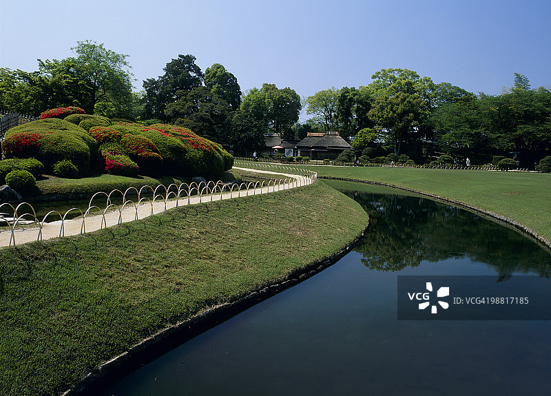 日本冈山县冈山市后乐园图片素材