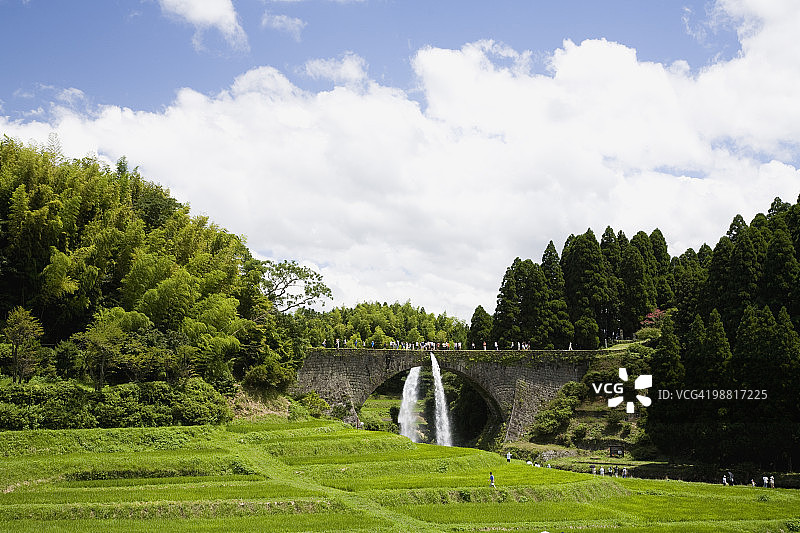 通润桥，日本熊本县大和图片素材