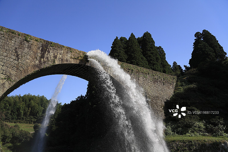 通润桥，日本熊本县大和图片素材