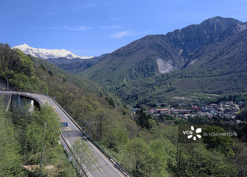平汤温泉，日本岐阜县高山市图片素材