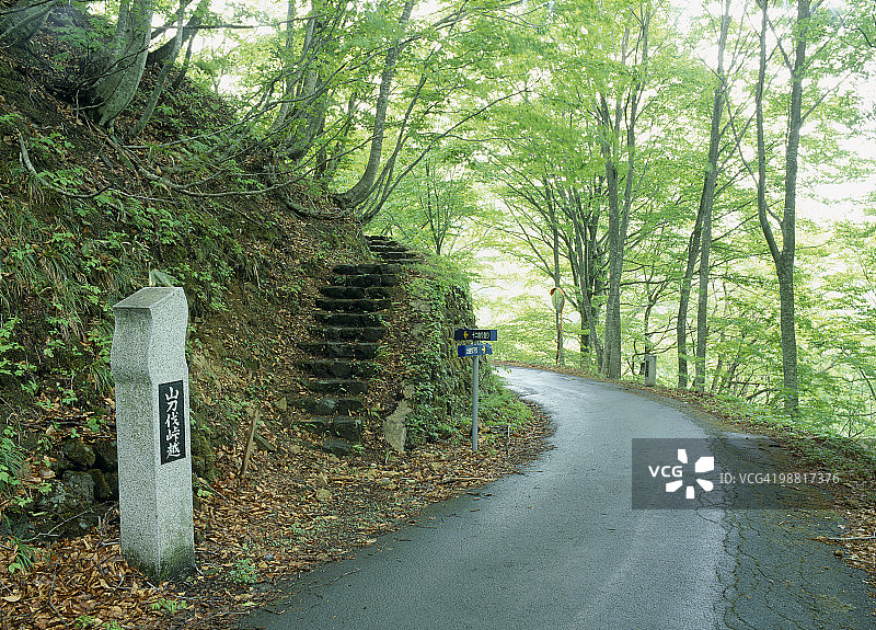 日本山形县最上郡的 Natagiri-toge图片素材